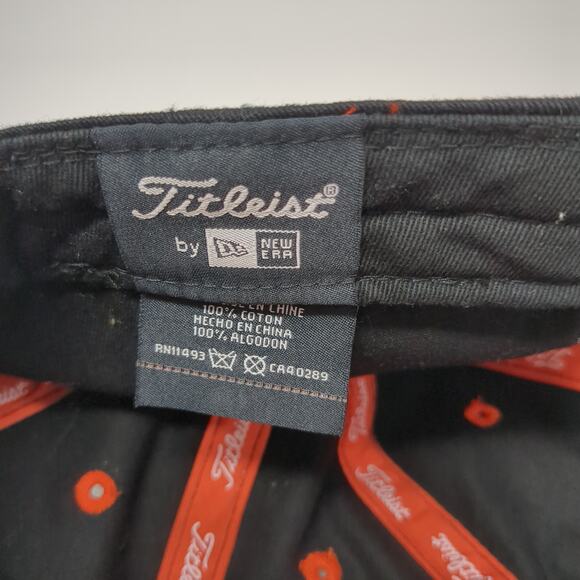 Titleist Slideback Hat Black One Size Embroidered Spell Out New Era - Picture 9 of 9